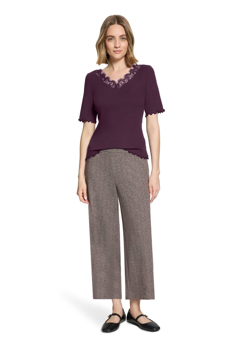 Cartoon Shirt Kurz 1/2 Arm Dark Dahlia