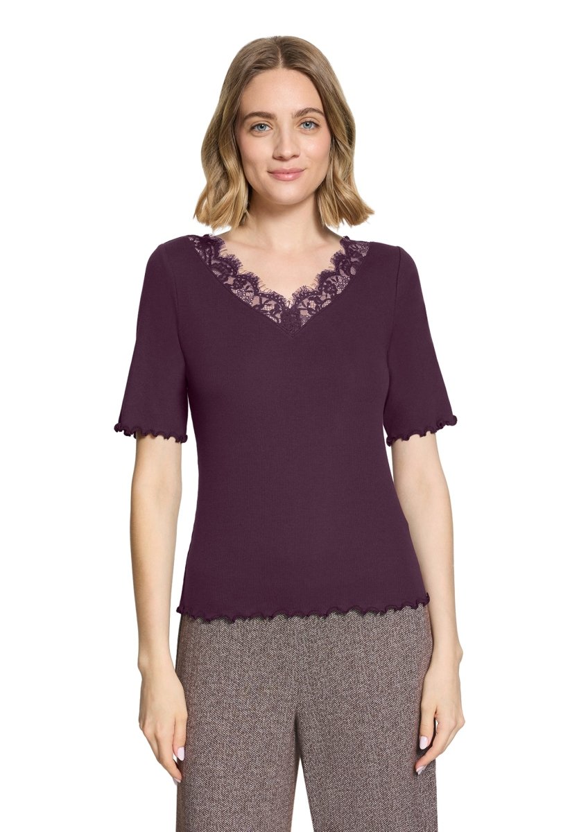 Cartoon Shirt Kurz 1/2 Arm Dark Dahlia