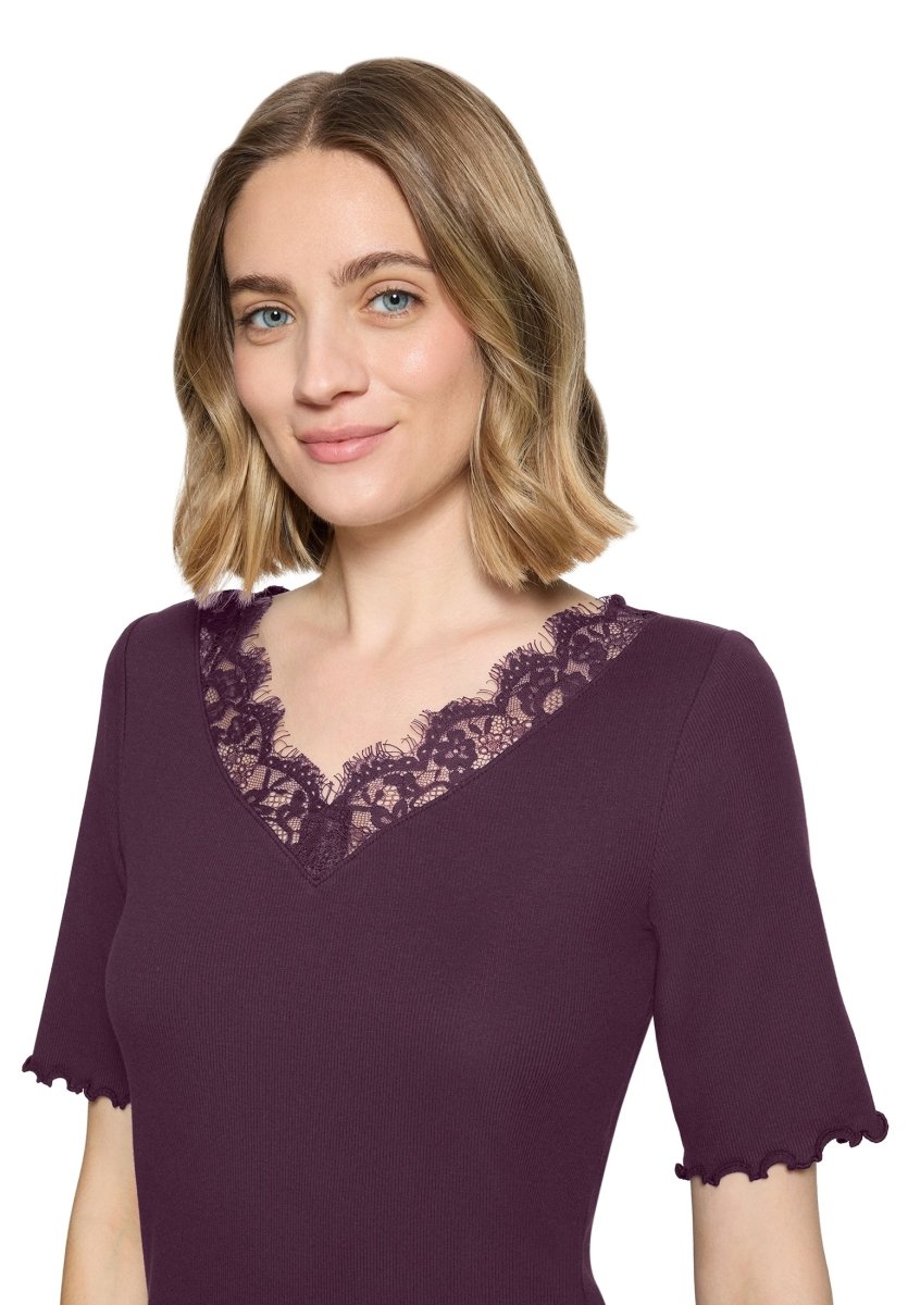 Cartoon Shirt Kurz 1/2 Arm Dark Dahlia