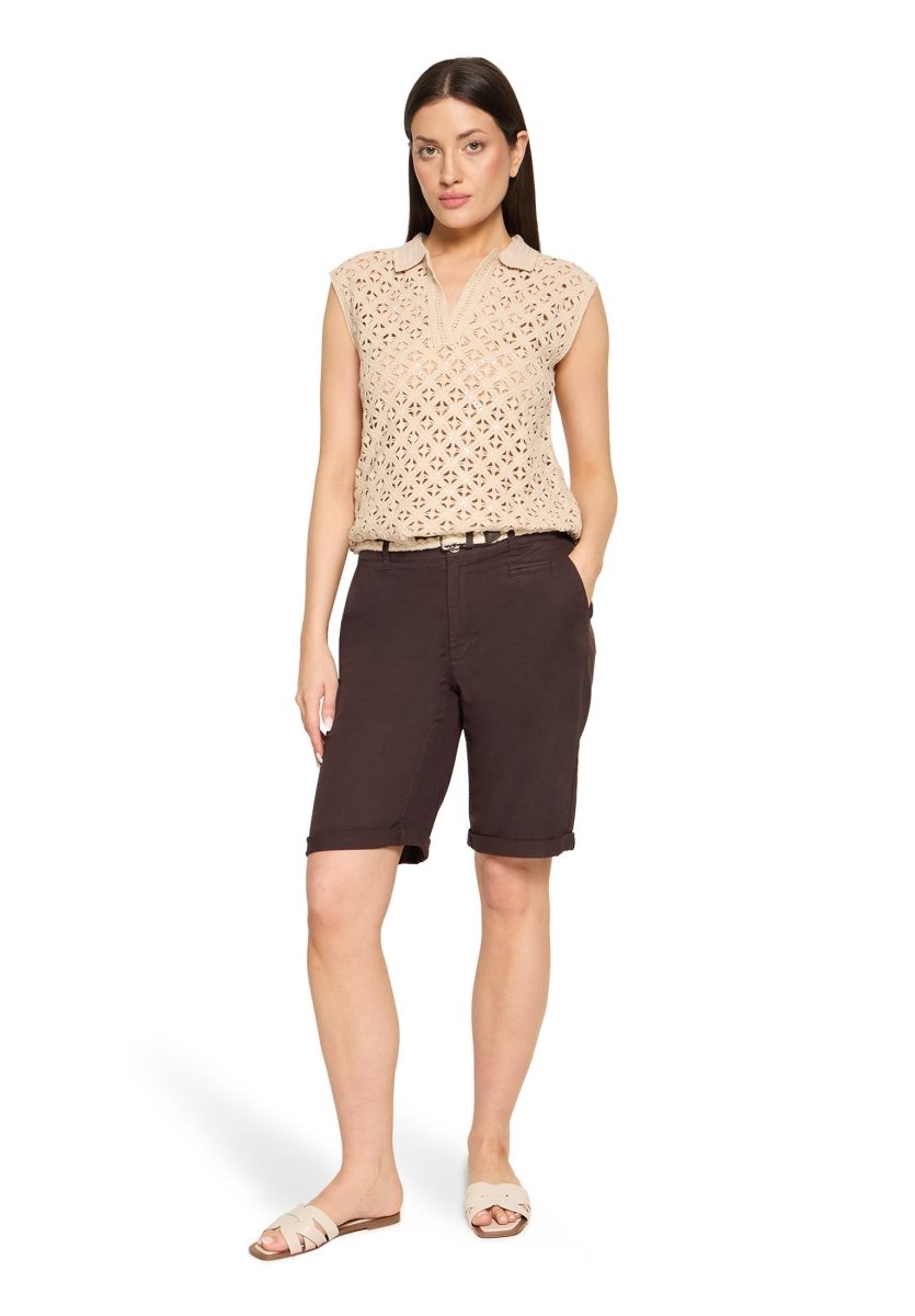 Cartoon Shirt Kurz 1/2 Arm in der Farbe Beige