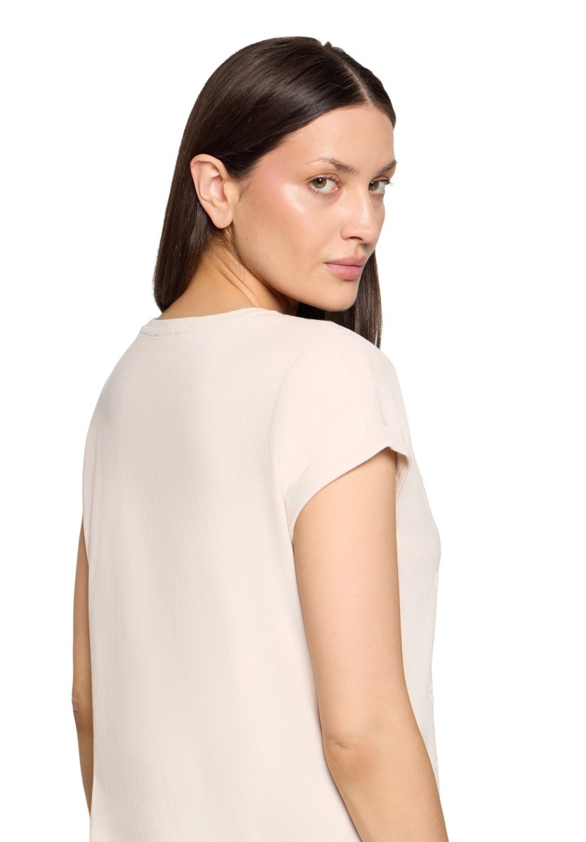 Cartoon Shirt Kurz 1/2 Arm in der Farbe Beige