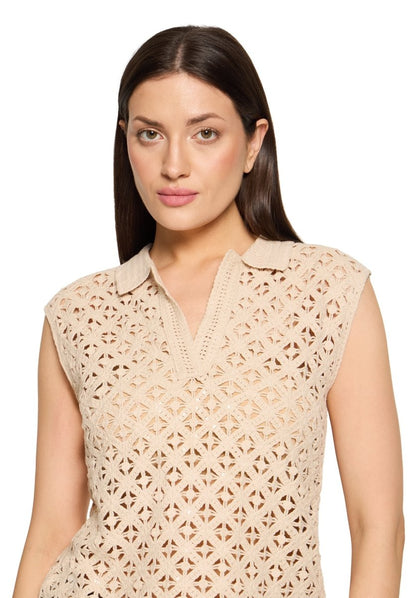 Cartoon Shirt Kurz 1/2 Arm in der Farbe Beige