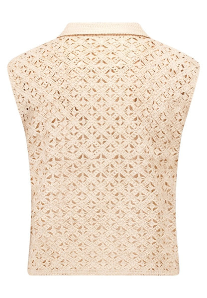 Cartoon Shirt Kurz 1/2 Arm in der Farbe Beige