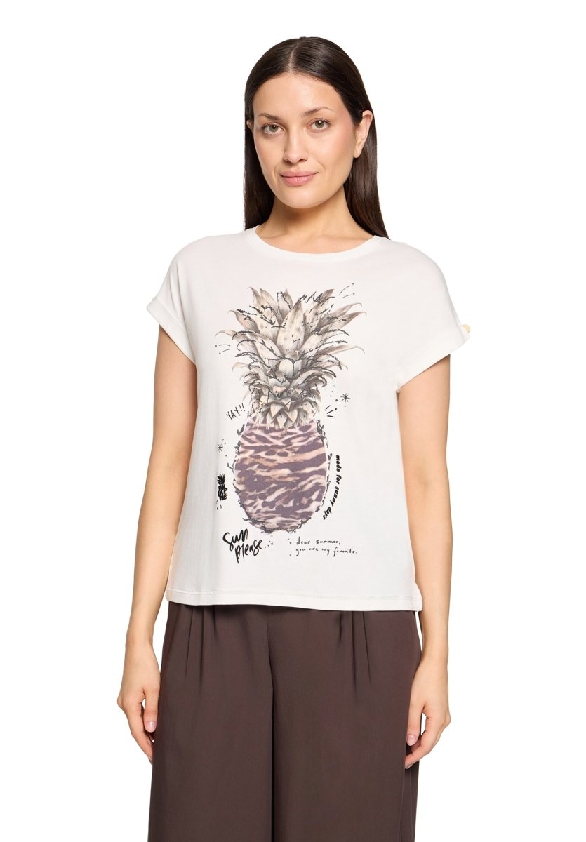Cartoon Shirt Kurz 1/2 Arm in der Farbe Weiẞ