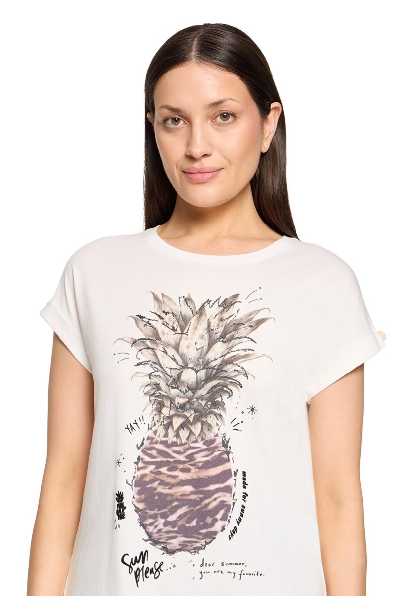 Cartoon Shirt Kurz 1/2 Arm in der Farbe Weiẞ