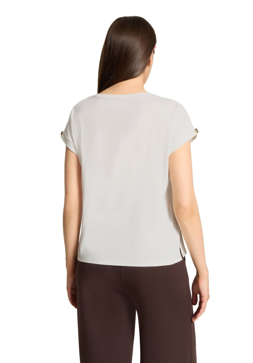 Cartoon Shirt Kurz 1/2 Arm Patch Cream/Beige