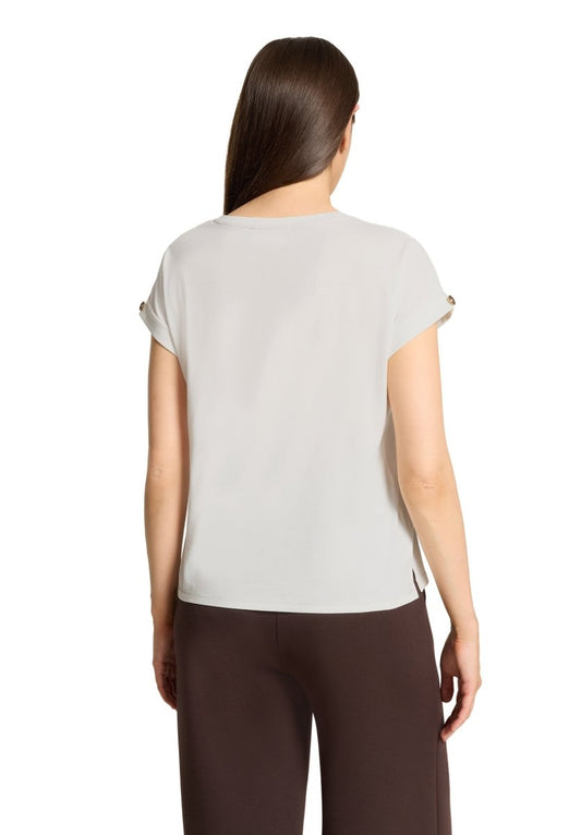 Cartoon Shirt Kurz 1/2 Arm Patch Cream/Beige