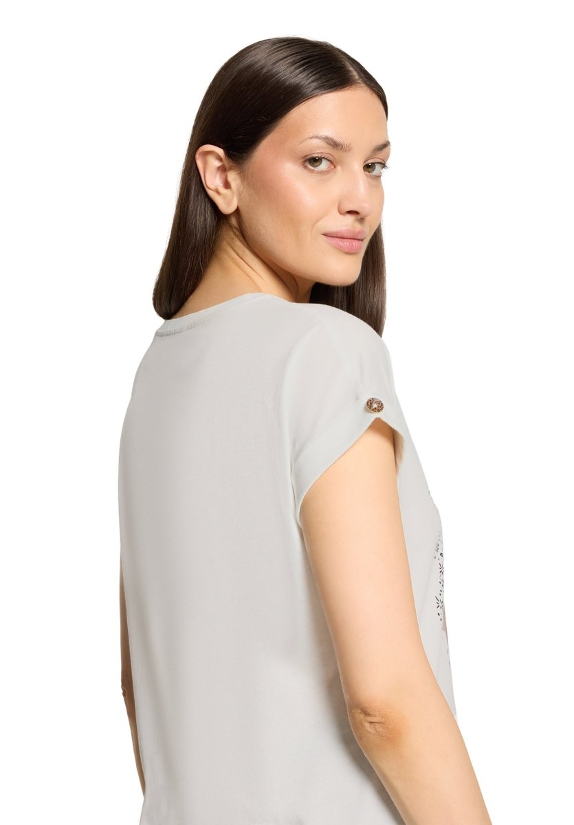 Cartoon Shirt Kurz 1/2 Arm Patch Cream/Beige