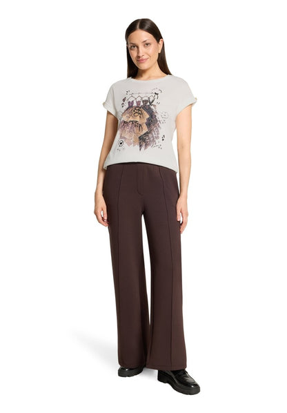 Cartoon Shirt Kurz 1/2 Arm Patch Cream/Beige