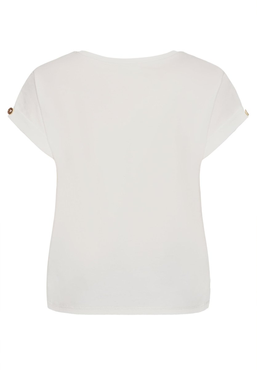 Cartoon Shirt Kurz 1/2 Arm Patch Cream/Beige