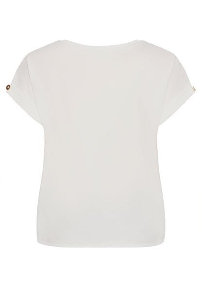 Cartoon Shirt Kurz 1/2 Arm Patch Cream/Beige