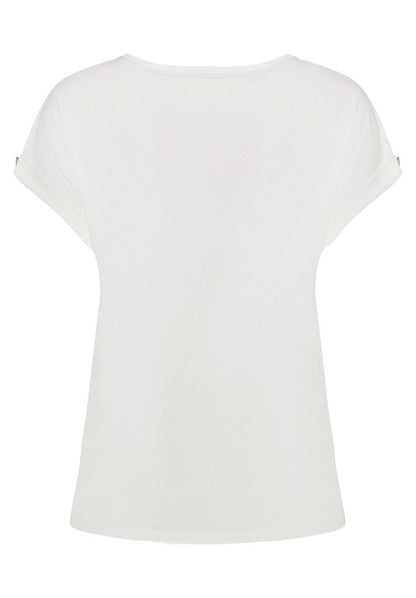 Cartoon Shirt Kurz 1/2 Arm Patch Cream/Blue