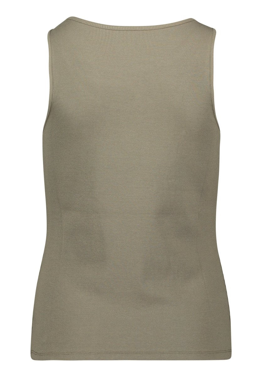 Cartoon Shirt Kurz ohne Arm in der Farbe Oliv