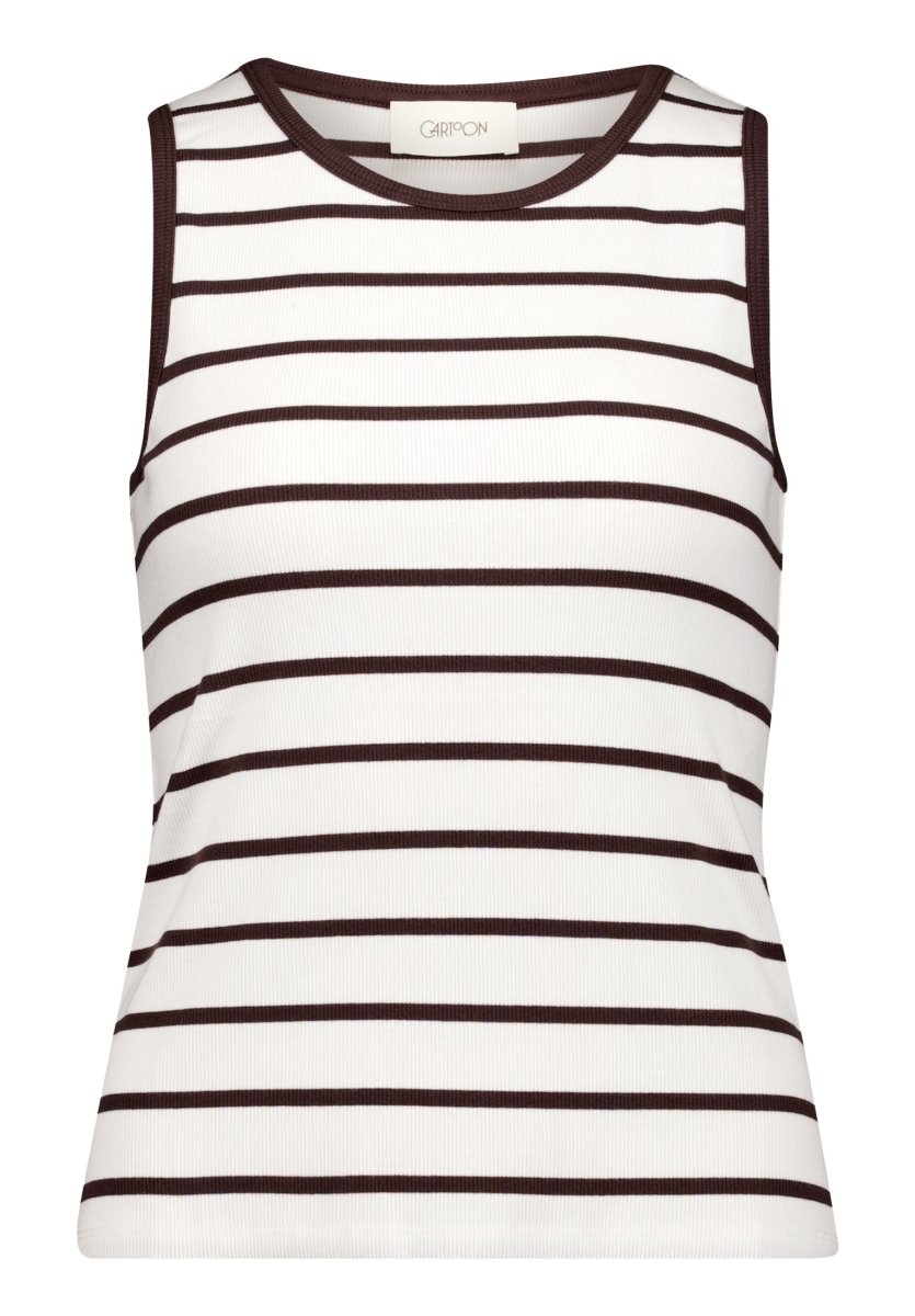 Cartoon Shirt Kurz ohne Arm in der Farbe White