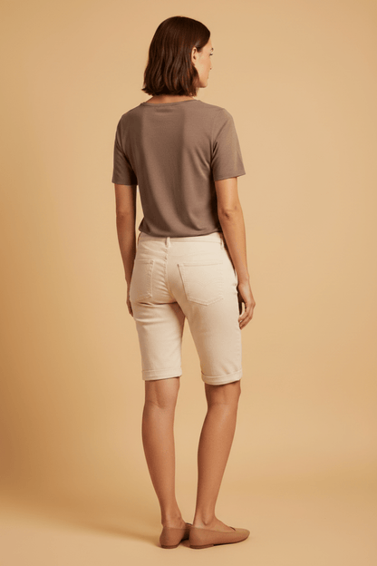 Cartoon Shorts Jeans in der Farbe Beige
