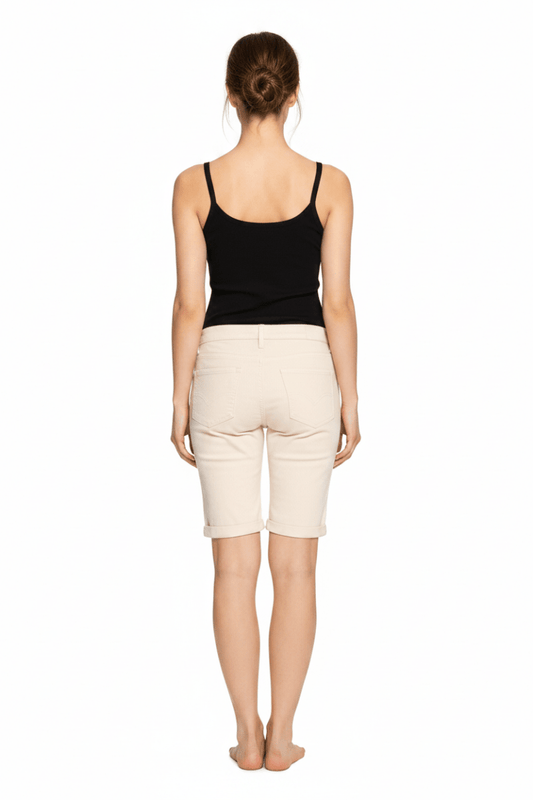 Cartoon Shorts Jeans in der Farbe Beige