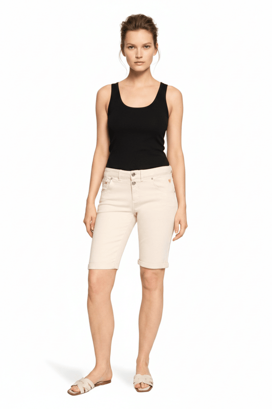 Cartoon Shorts Jeans in der Farbe Beige
