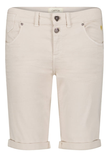 Cartoon Shorts Jeans in der Farbe Beige