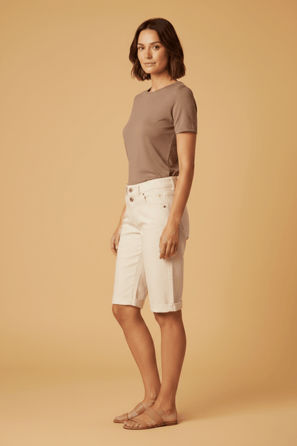 Cartoon Shorts Jeans in der Farbe Beige