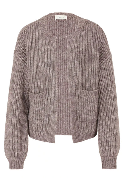 Cartoon Strick Cardigan Dark Aubergine