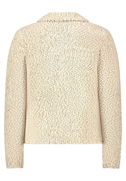 Cartoon Strickjacke Beige Meliert