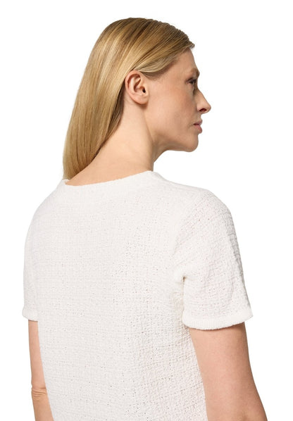 Cartoon Strickjacke Kurz 1/2 Arm in der Farbe Offwhite