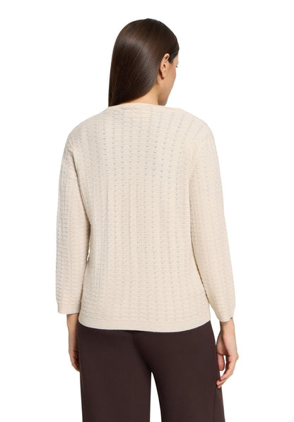 Cartoon Strickjacke Kurz 3/4 Arm in der Farbe Beige