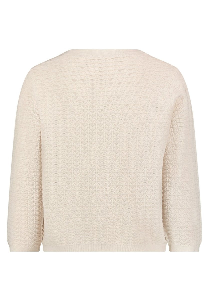Cartoon Strickjacke Kurz 3/4 Arm in der Farbe Beige