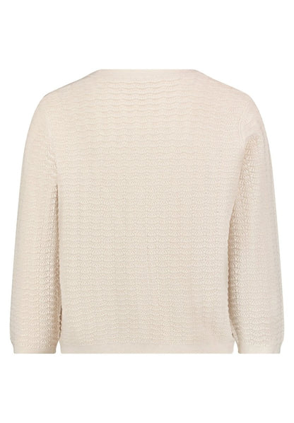 Cartoon Strickjacke Kurz 3/4 Arm in der Farbe Beige