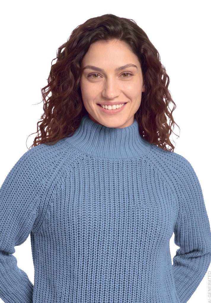 Cartoon Strickpullover Flintgrau