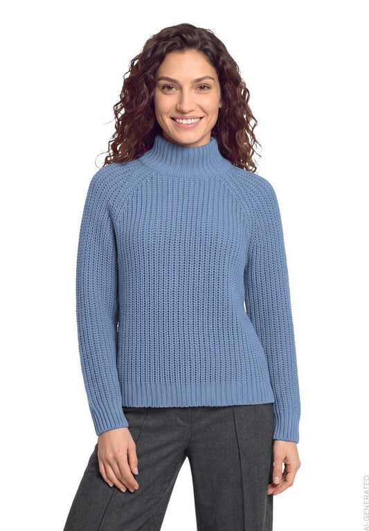 Cartoon Strickpullover Flintgrau