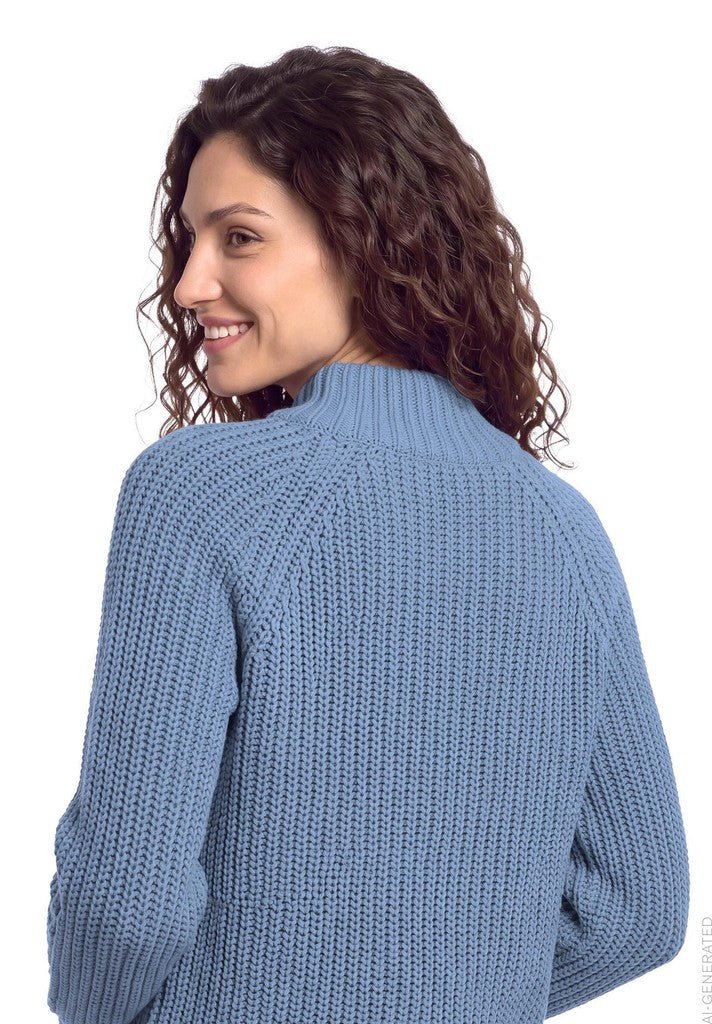Cartoon Strickpullover Flintgrau