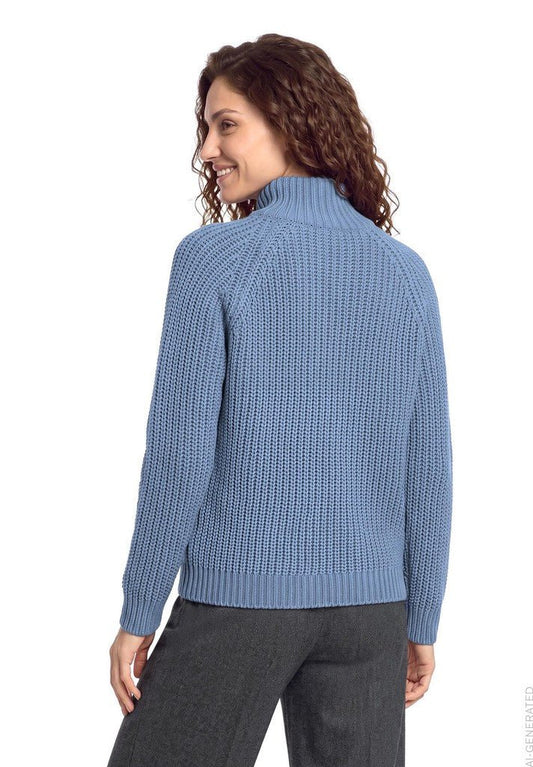Cartoon Strickpullover Flintgrau