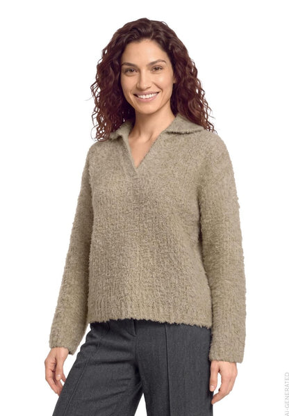 Cartoon Strickpullover Helles Mauve
