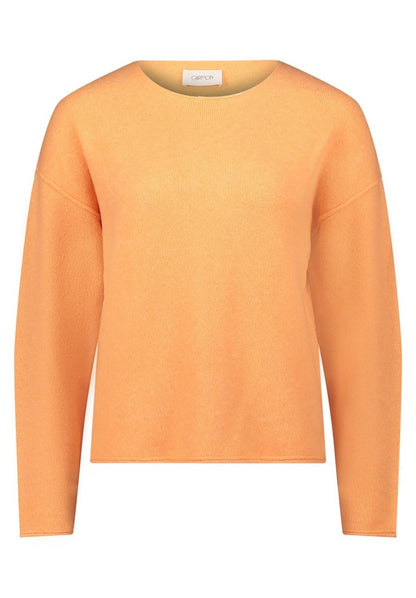 Cartoon Strickpullover in der Farbe orange