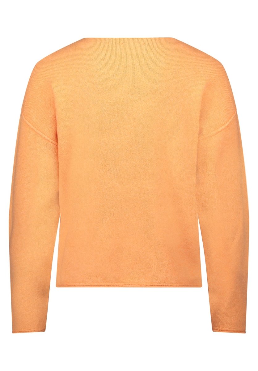 Cartoon Strickpullover in der Farbe orange