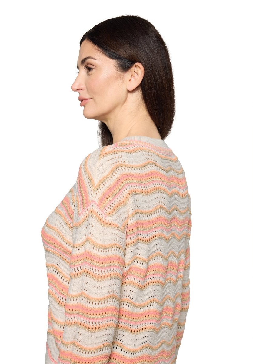 Cartoon Strickpullover Kurz 1/1 Arm