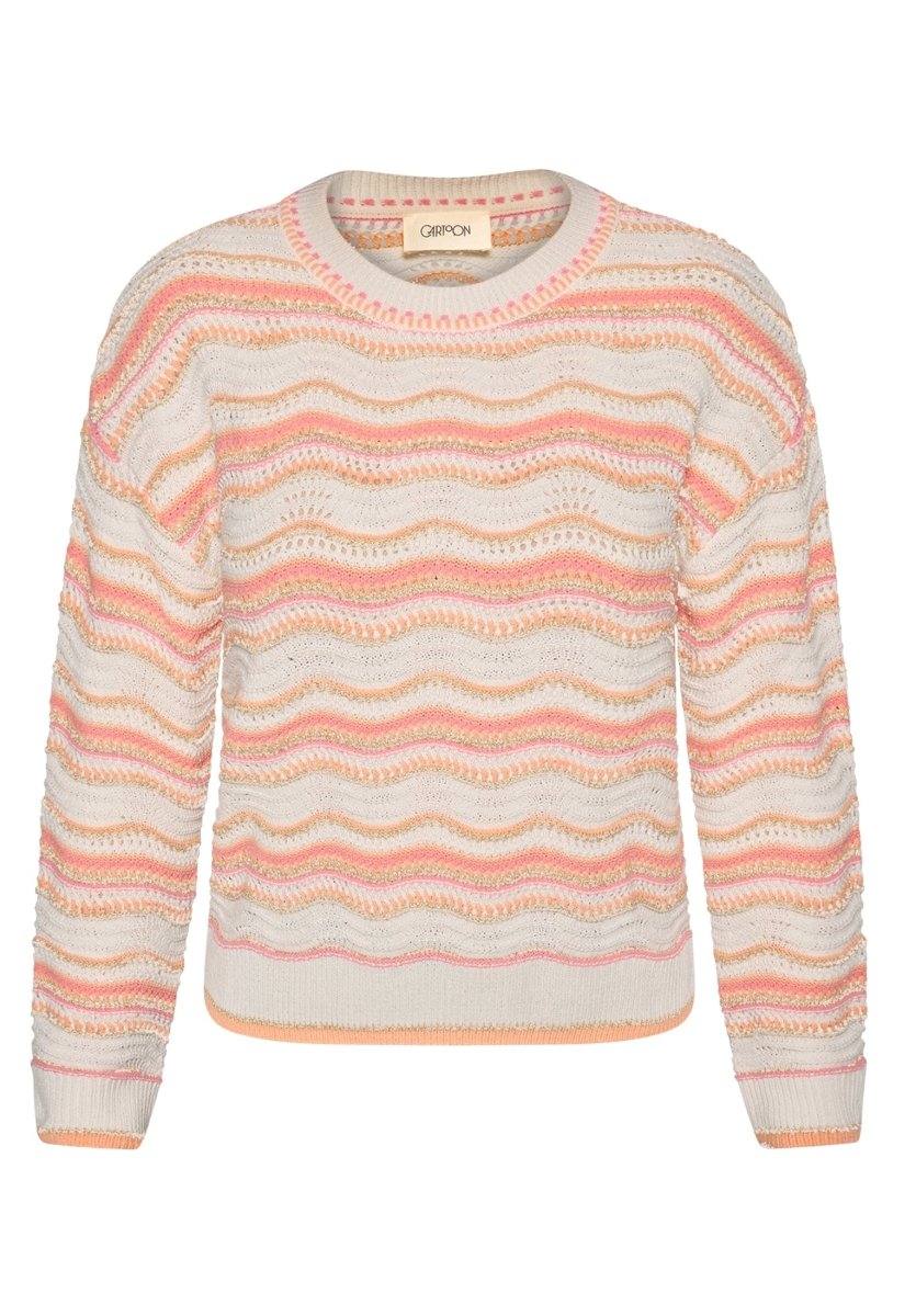 Cartoon Strickpullover Kurz 1/1 Arm