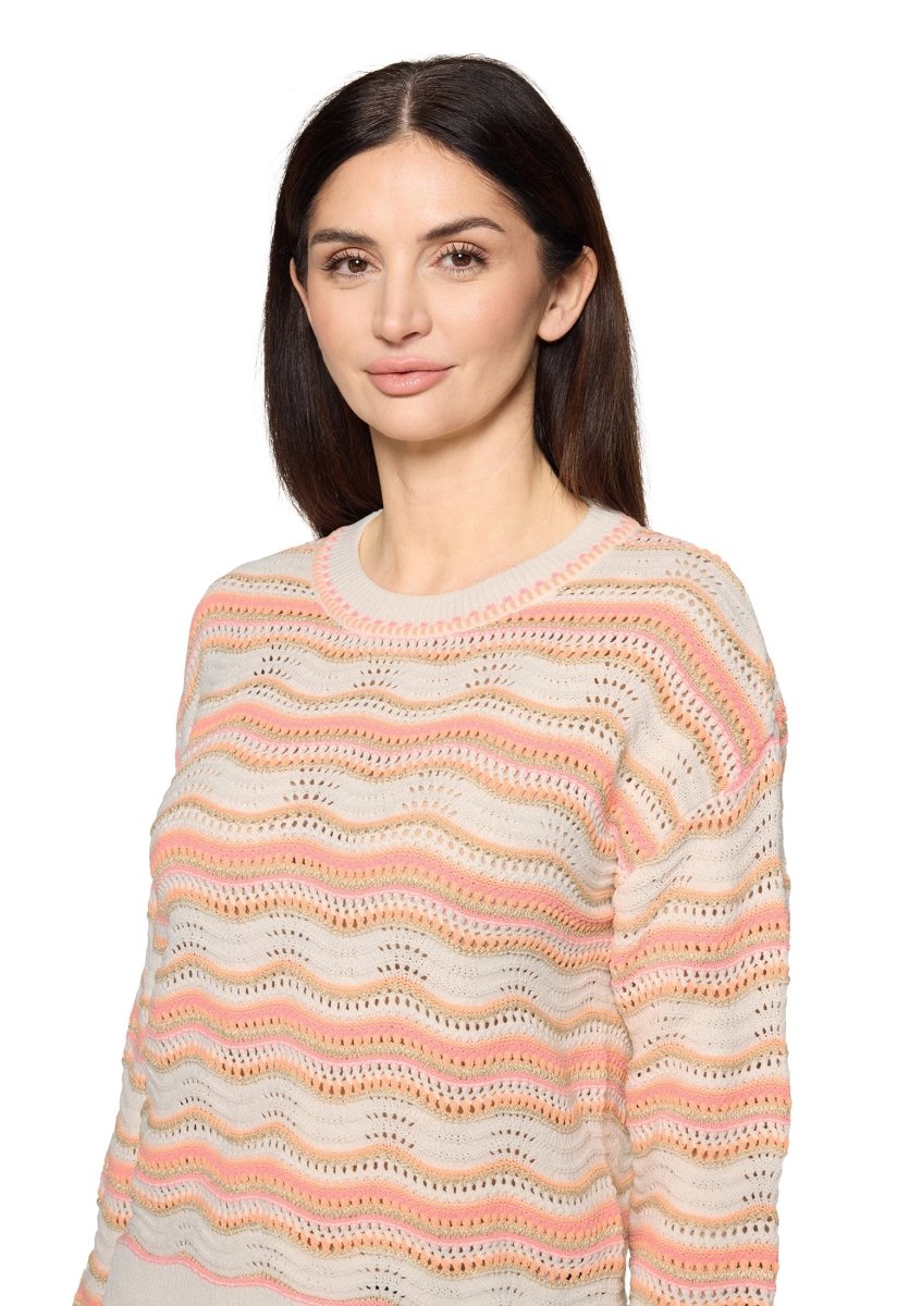 Cartoon Strickpullover Kurz 1/1 Arm