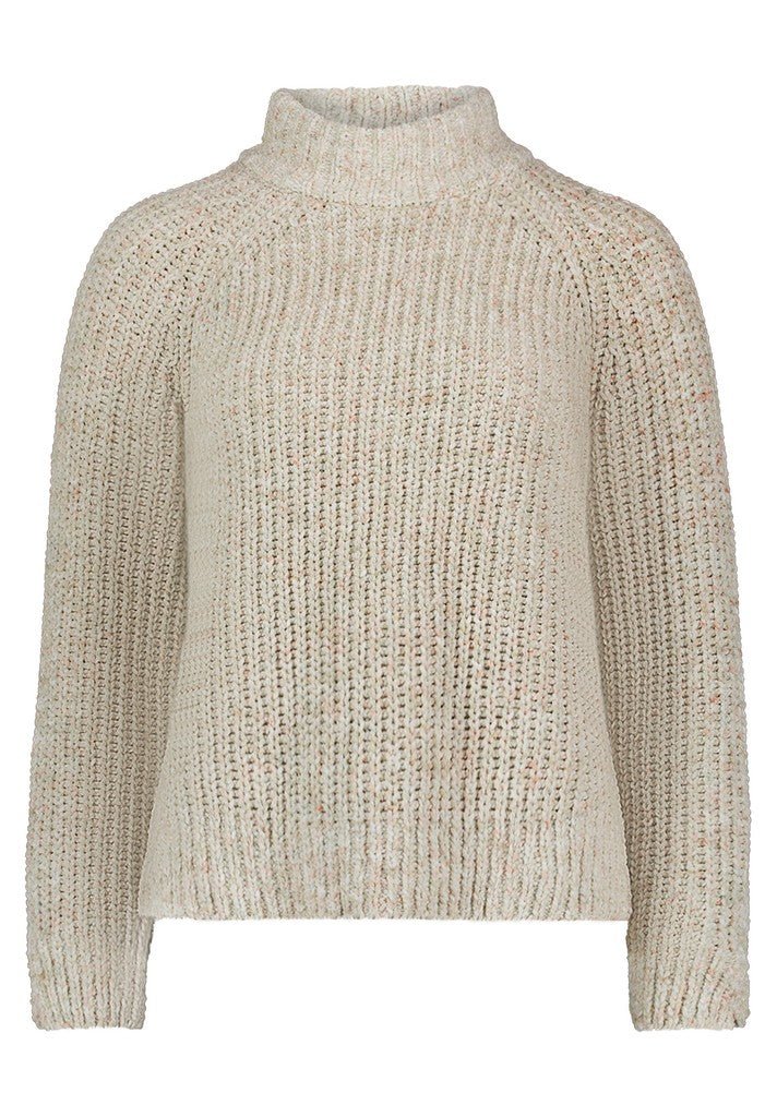 Cartoon Strickpullover Kurz 1/1 Arm Creme/Grün