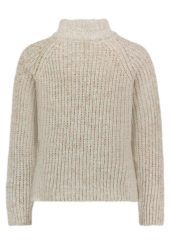 Cartoon Strickpullover Kurz 1/1 Arm Creme/Grün