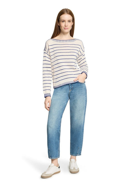 Cartoon Strickpullover Kurz 1/1 Arm in der Farbe Beige