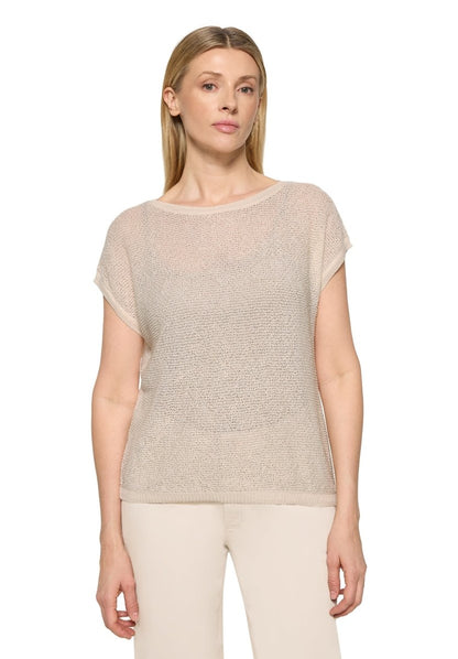 Cartoon Strickpullover Kurz ohne Arm in der Farbe Beige