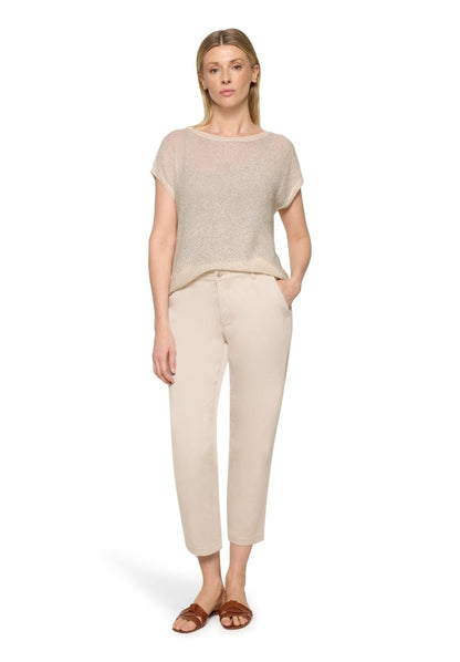 Cartoon Strickpullover Kurz ohne Arm in der Farbe Beige