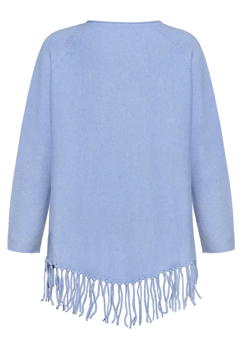 Cartoon Strickpullover Lang 1/1 Arm in der Farbe Hellblau