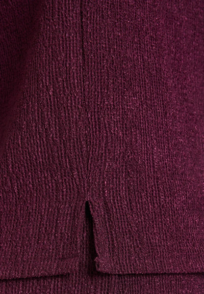 Cartoon Strukturshirt Dark Aubergine