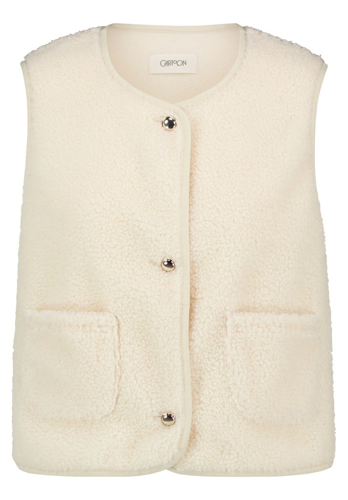 Cartoon Sweat Jacke Kurz ohne Arm White Swan