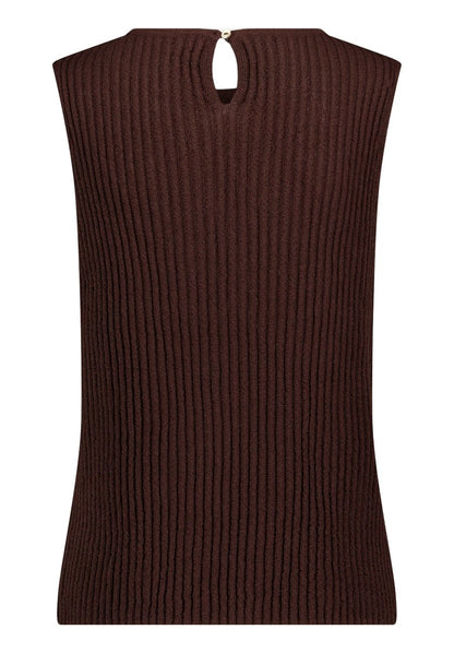 Cartoon Sweat Kurz ohne Arm in dr Farbe Braun