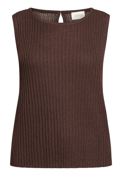 Cartoon Sweat Kurz ohne Arm in dr Farbe Braun