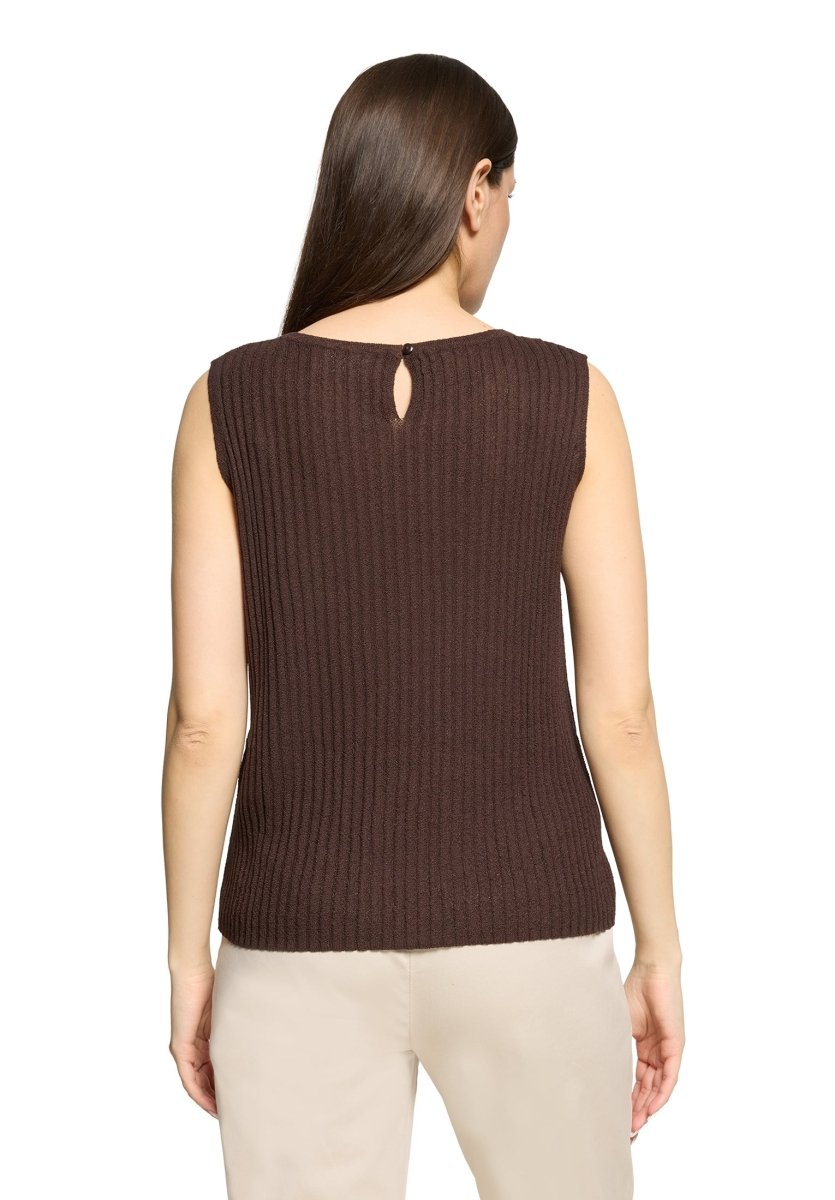 Cartoon Sweat Kurz ohne Arm in dr Farbe Braun